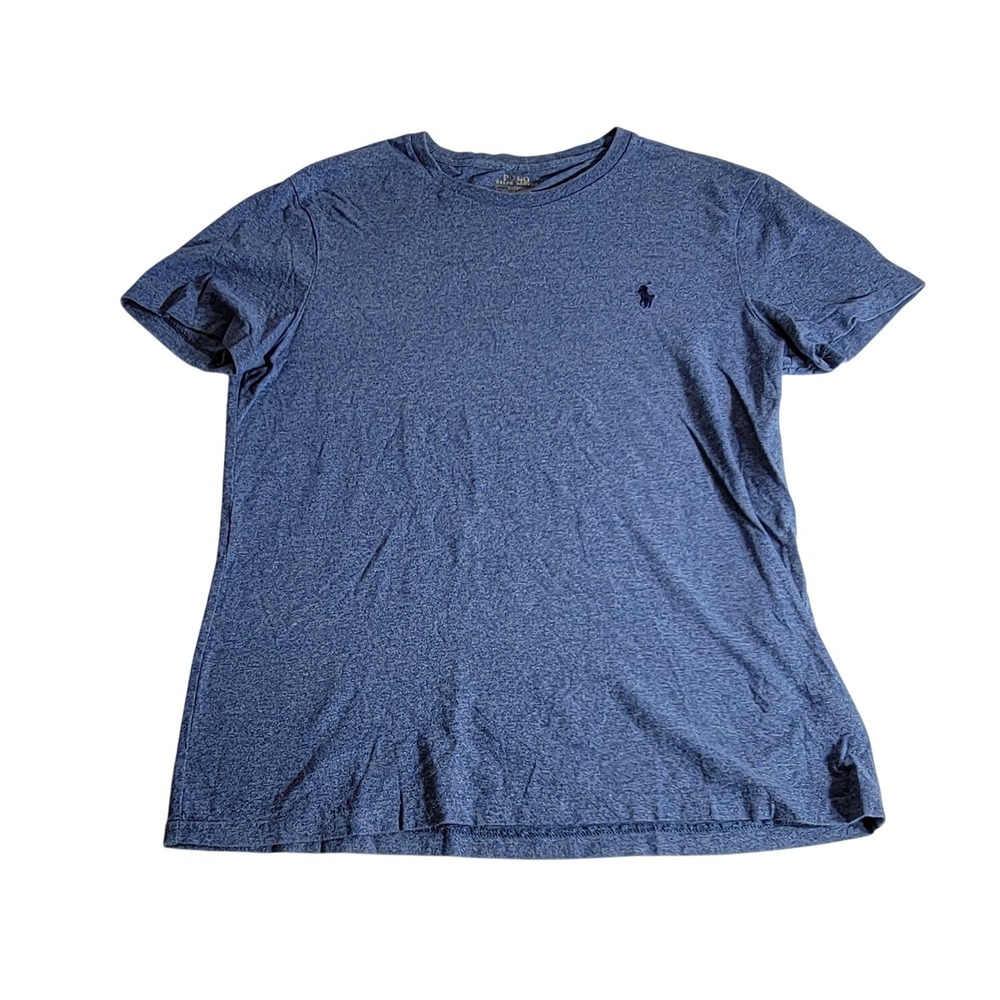 Polo Ralph Lauren Mens Custom Slim Fit Heather Blue Pony Logo T-Shirt Medium